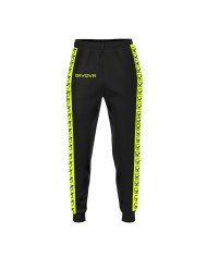 Pantalone GF VIP Tricot Band Givova BA09 Unisex Triacetato Giallo Fluo Nero BA091910 Pantalone GF VIP Tricot Band Givova BA09 Unisex Triacetato Giallo Fluo Nero BA091910