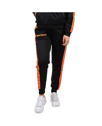 Pantalone GF VIP Tricot Band Givova BA09 Unisex Triacetato Arancio Fluo Nero BA092810 Pantalone GF VIP Tricot Band Givova BA09 Unisex Triacetato Arancio Fluo Nero BA092810
