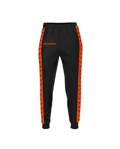 Pantalone GF VIP Tricot Band Givova BA09 Unisex Triacetato Arancio Fluo Nero BA092810 Pantalone GF VIP Tricot Band Givova BA09 Unisex Triacetato Arancio Fluo Nero BA092810