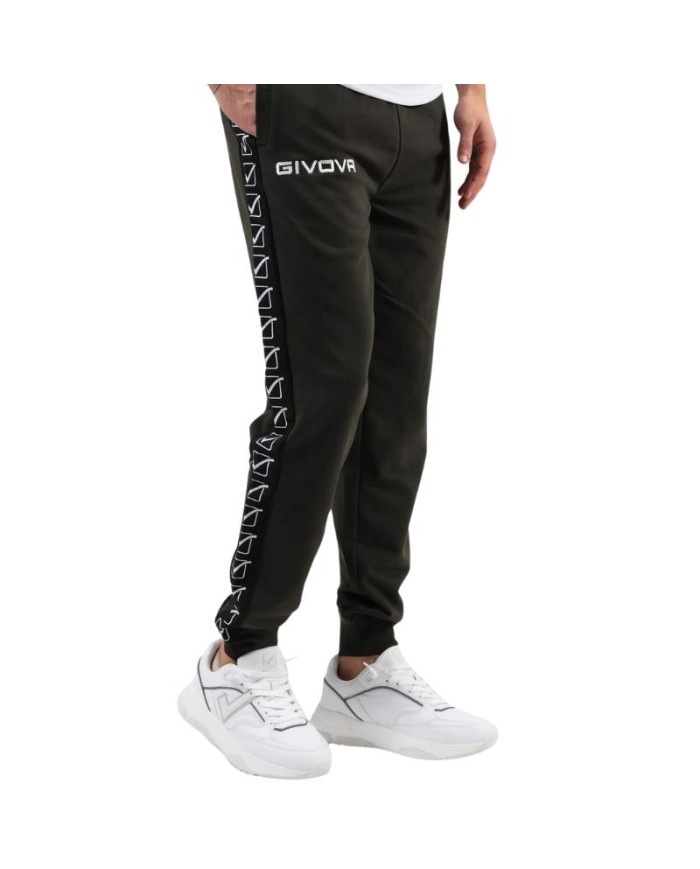 Pantalone Terry Band Givova BA12 Unisex Cotone Leggero Nero BA120010