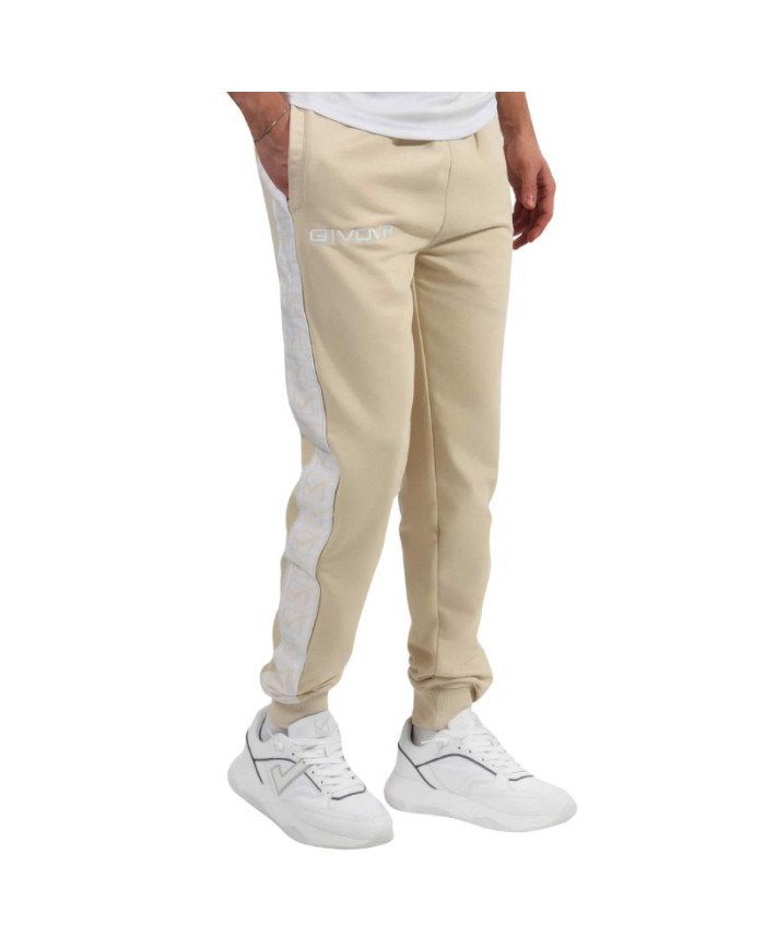 Pantalone Terry Band Givova BA12 Unisex Cotone Leggero Sabbia BA120081
