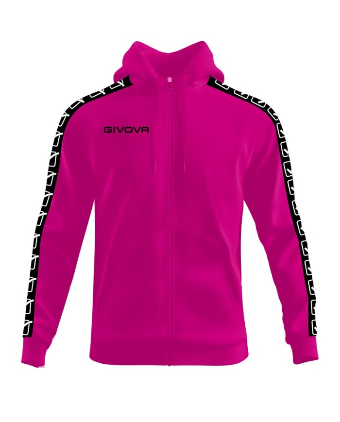 Felpa Givova FULL ZIP BAND BA10 Cotone Felpato Unisex Fuxia BA100006