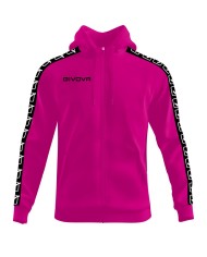 Felpa Givova FULL ZIP BAND BA10 Cotone Felpato Unisex Fuxia BA100006