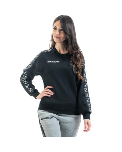 Felpa Givova GIROCOLLO BAND BA07 Cotone Felpato Unisex Nero BA070010 Felpa Givova GIROCOLLO BAND BA07 Cotone Felpato Unisex Nero BA070010