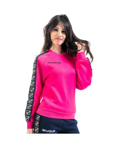 Felpa Givova GIROCOLLO BAND BA07 Cotone Felpato Unisex Fuxia Nero BA070006 Felpa Givova GIROCOLLO BAND BA07 Cotone Felpato Unisex Fuxia Nero BA070006