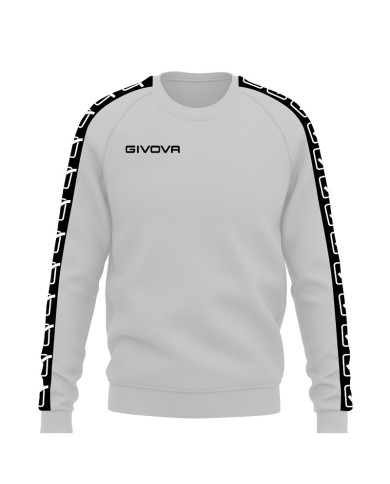 Felpa Givova GIROCOLLO BAND BA07 Cotone Felpato Unisex Bianco Nero BA070003