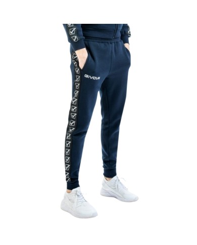 Pantalone Felpa Band Givova BA08 Unisex Cotone Felpato Blu BA080004 Pantalone Felpa Band Givova BA08 Unisex Cotone Felpato Blu BA080004