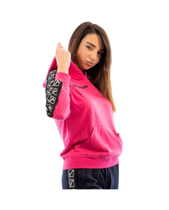 Felpa con Cappuccio Givova Terry Band BA014 Cotone Unisex Fuxia BA0140006 Felpa con Cappuccio Givova Terry Band BA014 Cotone Unisex Fuxia BA0140006
