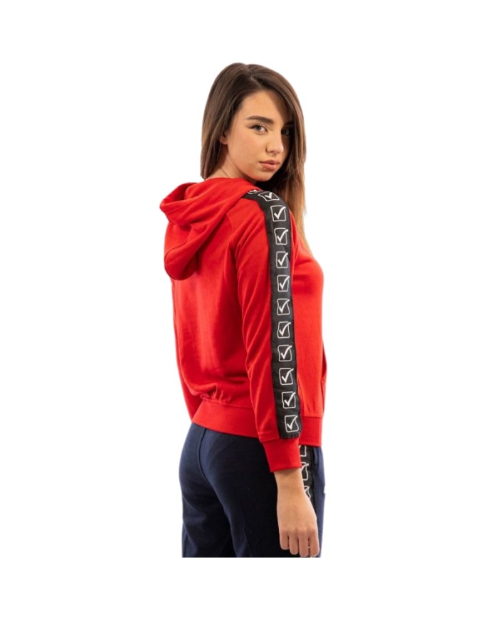 Felpa con Cappuccio Givova Terry Band BA014 Cotone Unisex Rosso BA0140012