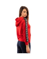 Felpa con Cappuccio Givova Terry Band BA014 Cotone Unisex Rosso BA0140012