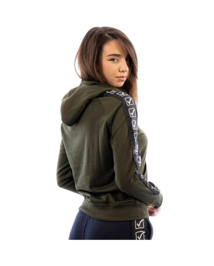Felpa con Cappuccio Givova Terry Band BA014 Cotone Unisex Verde Militare BA0140051