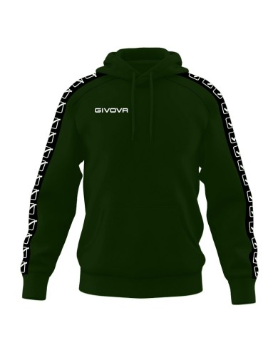 Felpa con Cappuccio Givova Terry Band BA014 Cotone Unisex Verde Militare BA0140051 Felpa con Cappuccio Givova Terry Band BA014 Cotone Unisex Verde Militare BA0140051