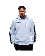 Felpa con Cappuccio Givova Terry Band BA014 Cotone Unisex Rosa Chiaro BA0140083