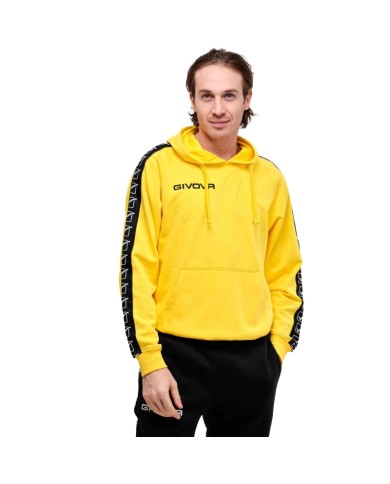 Felpa con Cappuccio Givova Terry Band BA014 Cotone Unisex Giallo BA0140007 Felpa con Cappuccio Givova Terry Band BA014 Cotone Unisex Giallo BA0140007