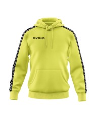 Felpa con Cappuccio Givova Terry Band BA014 Cotone Unisex Giallo BA0140007
