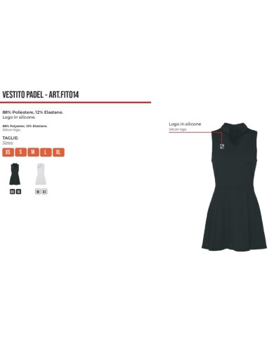 Vestito PADEL Givova Donna Nero Tennis  FIT0140010 Vestito PADEL Givova Donna Nero Tennis  FIT0140010
