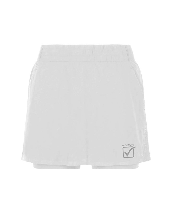 Gonna Padel GIVOVA FIT08 Donna Tennis Fitness Bianco FIT080003