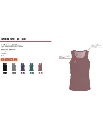 Canotta Basic Fitness Givova Blu Palestra Sport  CAN10004 Canotta Basic Fitness Givova Blu Palestra Sport  CAN10004