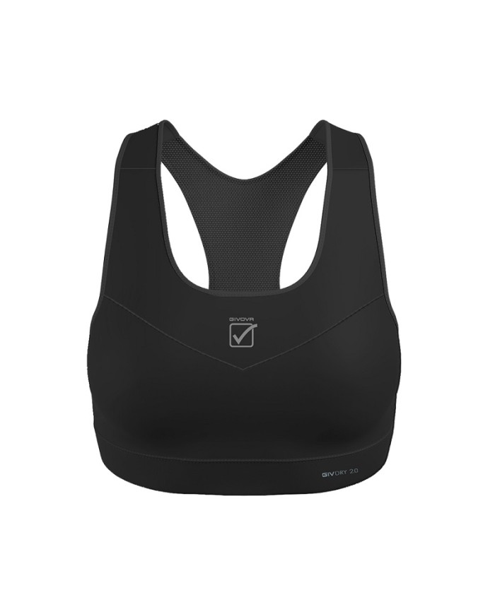 Top da Donna STAMPA Givova FIT04 Nero Fitness Palestra FIT040010