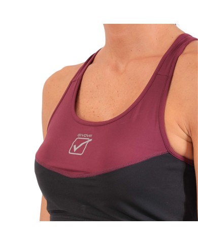 Top da Donna STAMPA Givova FIT04 Nero Ciliegia Fitness Palestra FIT041016 Top da Donna STAMPA Givova FIT04 Nero Ciliegia Fitness Palestra FIT041016