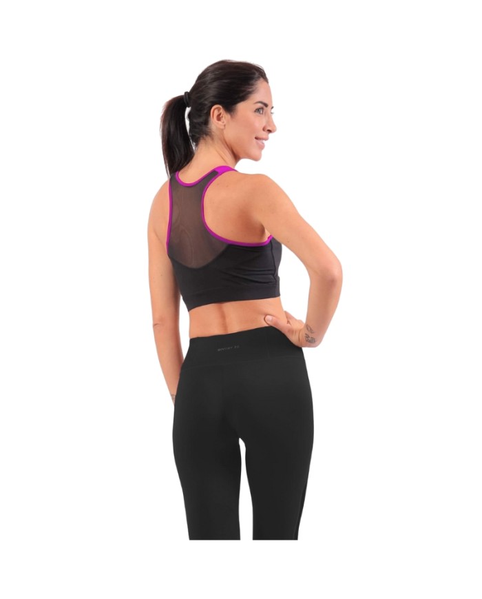 Top da Donna STAMPA Givova FIT04 Nero Fuxia Fitness Palestra FIT041006