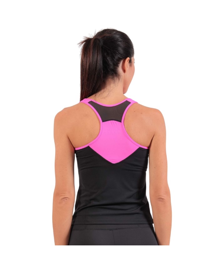 Canotta da Donna STAMPA Givova FIT06 Fitness Palestra Nero Fuxia FIT061006