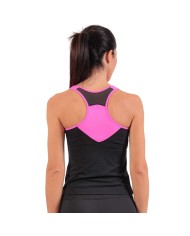 Canotta da Donna STAMPA Givova FIT06 Fitness Palestra Nero Fuxia FIT061006