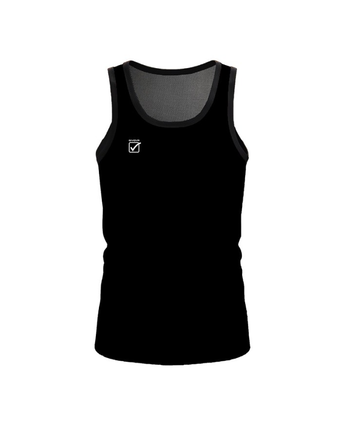 Canotta da Running Donna Givova FIT07 Nera Fitness Palestra