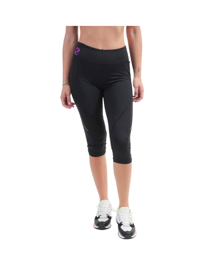 Pinocchietto da Donna STYLE Givova FIT14 Fitness Palestra Running Nero Fuxia FIT141006