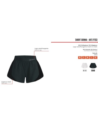 Short Donna Givova FIT03 Pantaloncino Fitness Running Palestra Nero FIT030010 Short Donna Givova FIT03 Pantaloncino Fitness Running Palestra Nero FIT030010