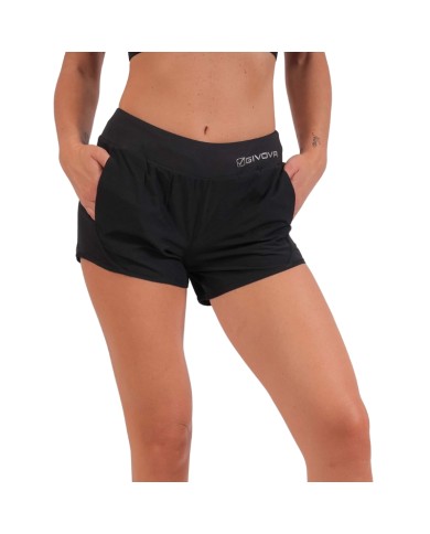 Short Donna Givova FIT03 Pantaloncino Fitness Running Palestra Nero FIT030010 Short Donna Givova FIT03 Pantaloncino Fitness Running Palestra Nero FIT030010