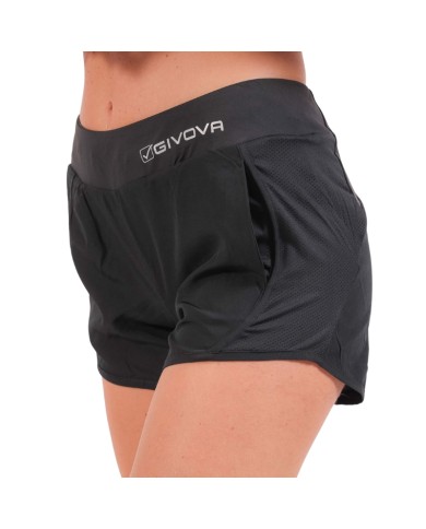 Short Donna Givova FIT03 Pantaloncino Fitness Running Palestra Nero FIT030010 Short Donna Givova FIT03 Pantaloncino Fitness Running Palestra Nero FIT030010