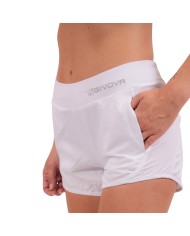 Short Donna Givova FIT03 Pantaloncino Fitness Running Palestra Bianco FIT030003