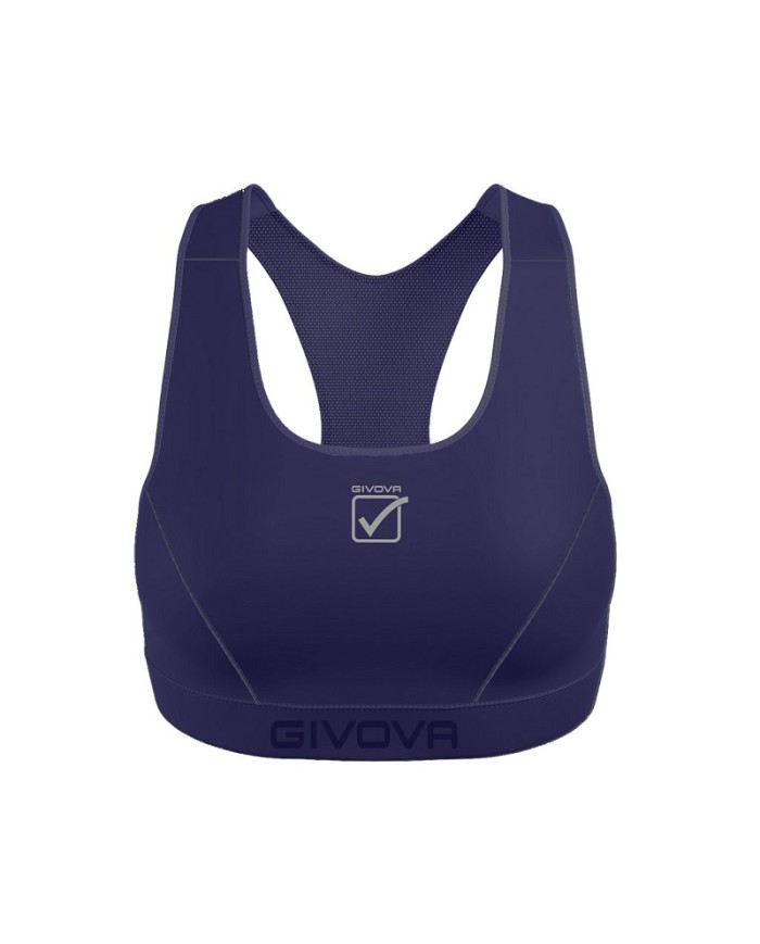 Top BASIC Givova Donna TOP2 Fitness Palestra Running Blu TOP20004