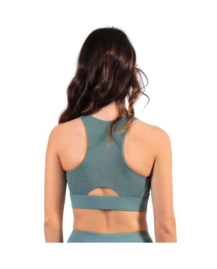 Top BASIC Givova Donna TOP2 Fitness Palestra Running Verde Petrolio TOP20079