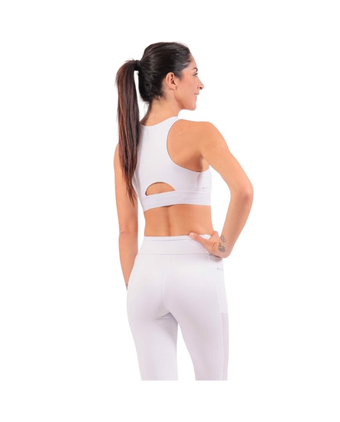 Top Donna Elastic Band FIT01 Givova Running Palestra Fitness Bianco FIT010003