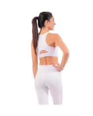 Top Donna Elastic Band FIT01 Givova Running Palestra Fitness Bianco FIT010003