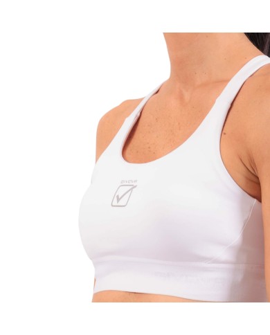 Top Donna Elastic Band FIT01 Givova Running Palestra Fitness Bianco FIT010003 Top Donna Elastic Band FIT01 Givova Running Palestra Fitness Bianco FIT010003