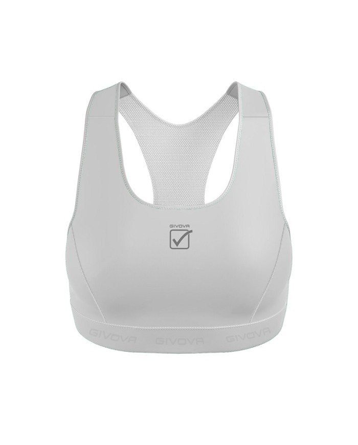 Top Donna Elastic Band FIT01 Givova Running Palestra Fitness Bianco FIT010003