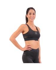 Top Donna Elastic Band FIT01 Givova Running Palestra Fitness Nero FIT010010