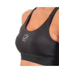 Top Donna Elastic Band FIT01 Givova Running Palestra Fitness Nero FIT010010