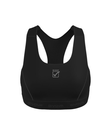 Top Donna Elastic Band FIT01 Givova Running Palestra Fitness Nero FIT010010 Top Donna Elastic Band FIT01 Givova Running Palestra Fitness Nero FIT010010