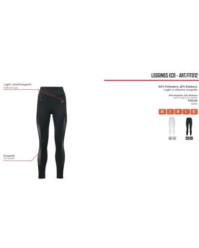 Leggings da Donna ECO Givova FIT012 Ecopelle Fitness Palestra Bianco FIT0120003 Leggings da Donna ECO Givova FIT012 Ecopelle Fitness Palestra Bianco FIT0120003