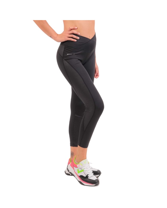 Leggings da Donna ECO Givova FIT012 Ecopelle Fitness Palestra Nero FIT0120010