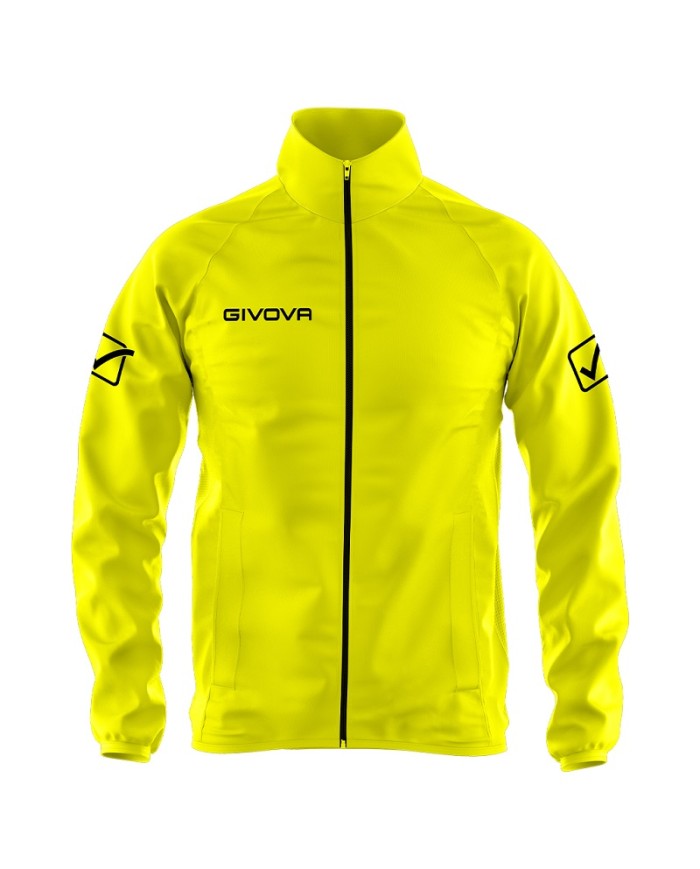 Giacca Antivento Givova RAIN BASICO RJ001 K-Way Giallo Fluo Unisex RJ0010019