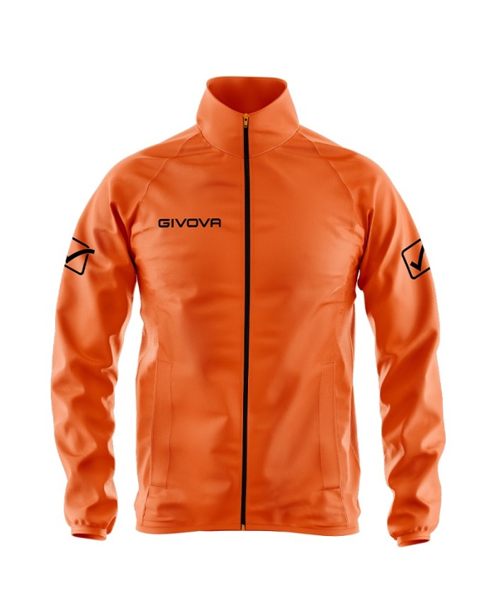 Giacca Antivento Givova RAIN BASICO RJ001 K-Way Arancio Fluo Unisex RJ0010028