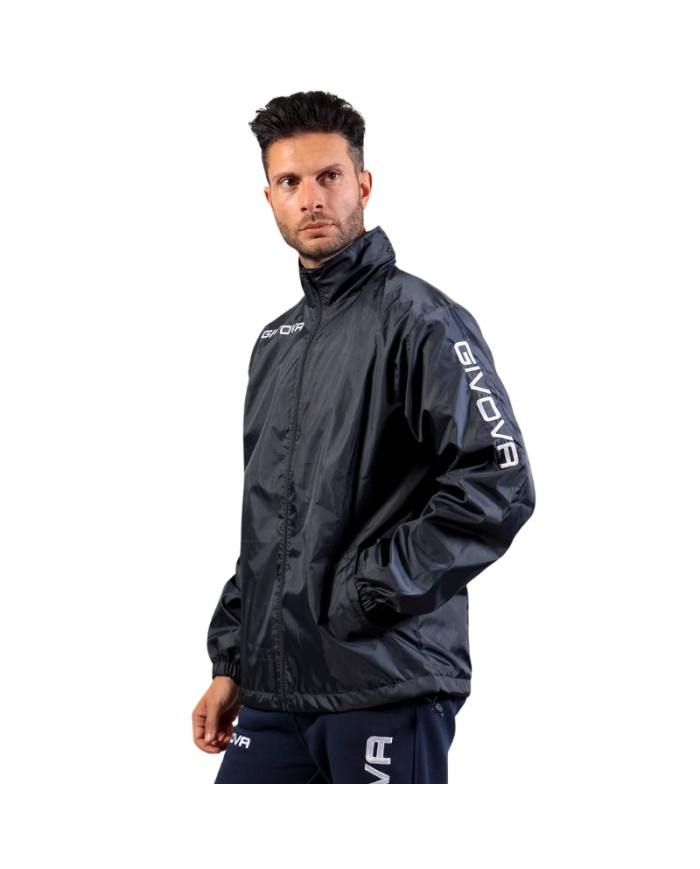 Giacca Antivento Givova RAIN JACKET WIND K-Way Sport Calcio Running Unisex Blu RJW010004