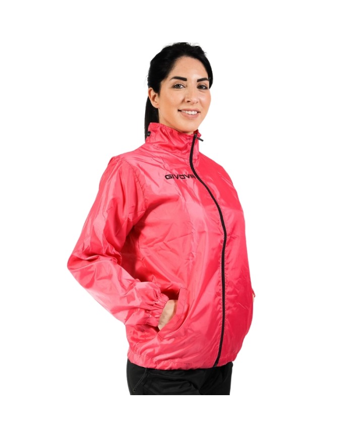 Giacca Antivento Givova RAIN JACKET WIND K-Way Sport Calcio Running Unisex Fuxia RJW010006