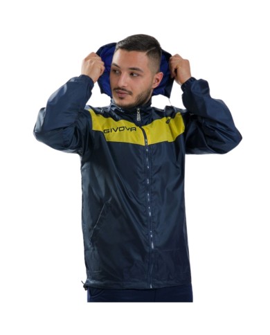 RAIN SCUDO CON MESH BLU/GIALLO Tg. 2XL
