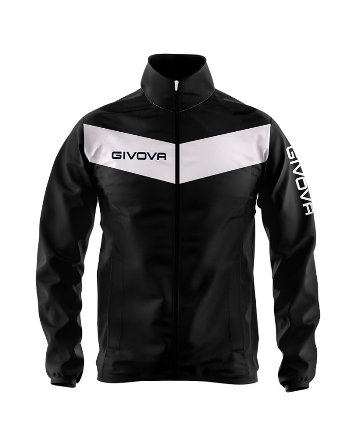 Giacca Antivento Givova RAIN SCUDO RJ005 K-Way Nero Bianco Unisex RJ0051003